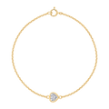 Heart Diamond Solitaire Bracelet in Yellow Gold