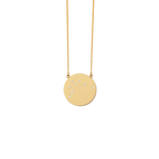 Aquarius Constellation Necklace in Yellow Gold, satin finish, full length