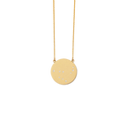 Capricorn Constellation Necklace in Yellow Gold, satin finish, full length