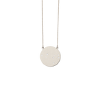 Leo Constellation Necklace in White Gold, satin finish, full length