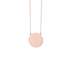 Scorpio Constellation Necklace in Rose Gold, satin finish, full length