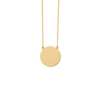 Taurus Constellation Necklace in Yellow Gold, satin finish, full length