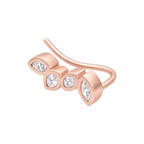 Marquis Diamond Petal Crawler in Rose Gold side view