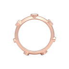 7 Centers Diamond Japa Prayer Ring in Rose Gold top view