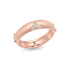 Lotus Diamond Band in Rose Gold side view