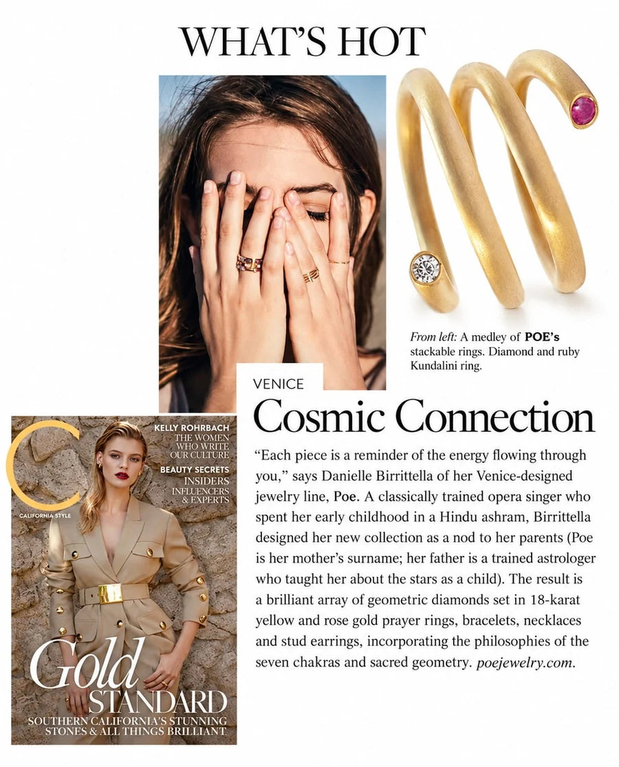 Diamond & Ruby Kundalini Ring in C Magazine