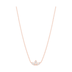 Lotus Diamond Necklace in Rose Gold full length
