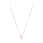 Marquis Diamond Solitaire Necklace in Rose Gold full length
